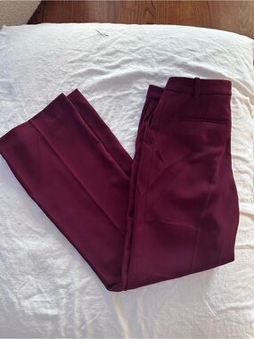 Zara Women Burgundy Dress Pants